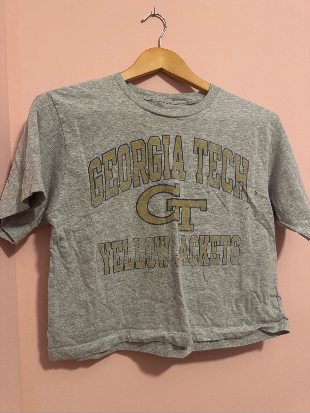 Yellow Jackets Gray crop T-Shirt